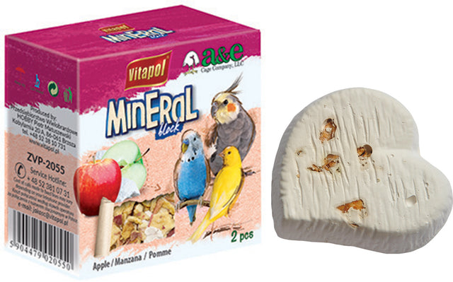 AE Cage Company Apple Infused Bird Mineral Block - PetMountain.com