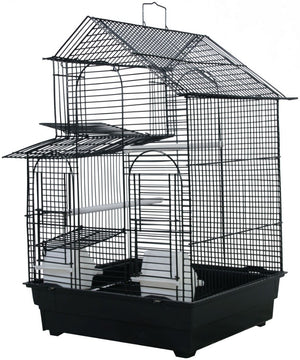 AE Cage Company House Top Bird Cage Black - PetMountain.com