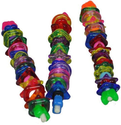 18 count (6 x 3 ct) AE Cage Company Happy Beaks Acrylic Things and Lolly Pop Foot Toy