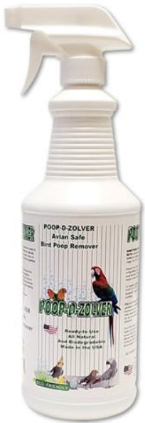 32 oz AE Cage Company Poop D Zolver Bird Poop Remover Lime Coconut Scent