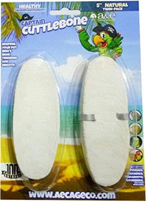 12 count (6 x 2 ct) AE Cage Company Captain Cuttlebone Natural Flavored Cuttlebone 5" Long