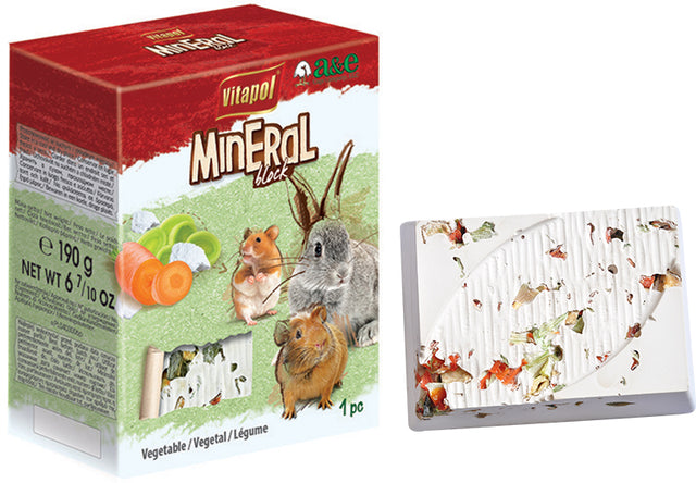 AE Cage Company Vegetable Flavored Mineral Block Large - PetMountain.com