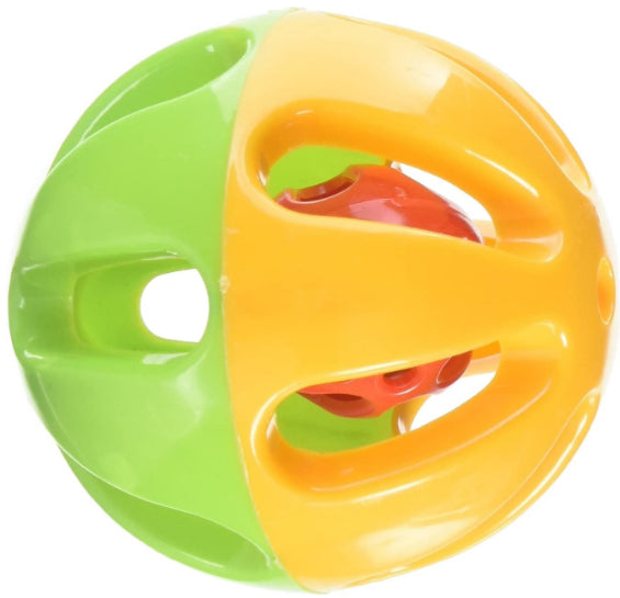 AE Cage Company Happy Beaks Large Round Rattle Foot Toy for Birds 3" Wide - PetMountain.com