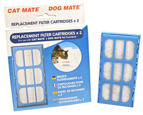 10 count (5 x 2 ct) Cat Mate Replacement Filter Cartridge for Pet Fountain
