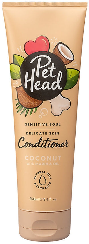 8.4 oz Pet Head Sensitive Soul Delicate Skin Conditioner for Dogs Coconut with Marula Oil