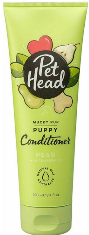 25.2 oz (3 x 8.4 oz) Pet Head Mucky Pup Puppy Conditioner Pear with Chamomile