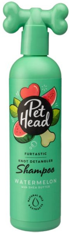 16 oz Pet Head Furtastic Knot Detangler Shampoo for Dogs Watermelon with Shea Butter