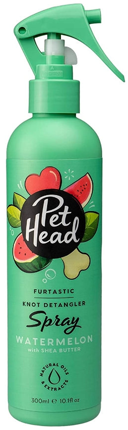 30.3 oz (3 x 10.1 oz) Pet Head Furtastic Knot Detangler Spray for Dogs Watermelon with Shea Butter