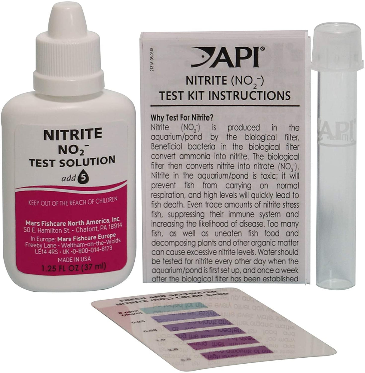 1 count API Nitrite NO2 Test Kit Helps Prevent Fish Loss in Freshwater and Saltwater Aquariums