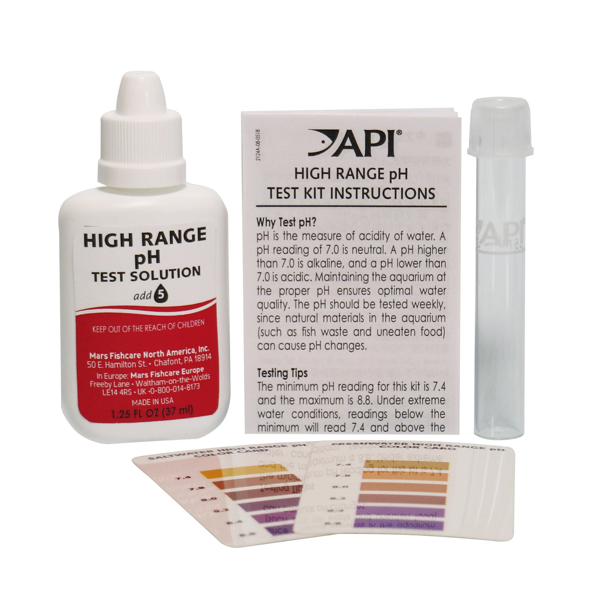 API High Range pH Test Kit for Goldfish, Marine and African Cichlids - PetMountain.com