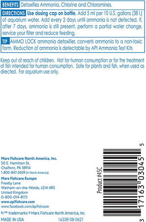 24 oz (6 x 4 oz) API Ammo Lock Detoxifies Aquarium Ammonia