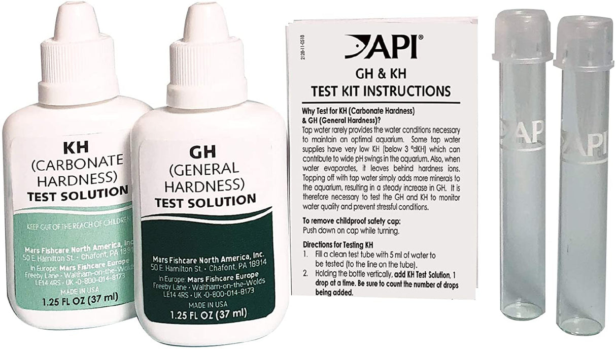 1 count API GH and KH General and Carbonate Hardness Test Kit for Freshwater Aquariums