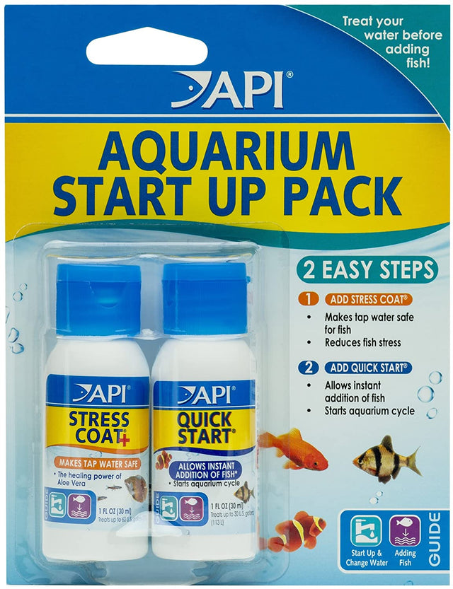 API Aquarium Start Up Pack Stress Coat + and Quick Start - PetMountain.com
