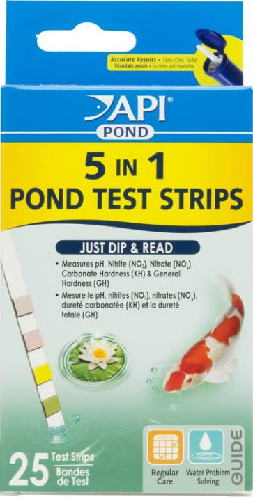 75 count (3 x 25 ct) API PondCare 5-in-1 Pond Test Strips