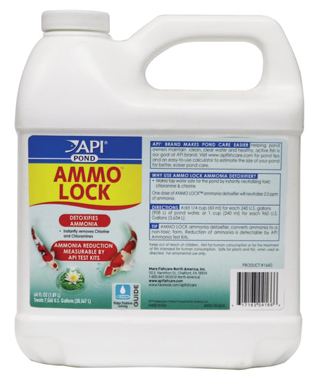 128 oz (2 x 64 oz) API Ammo Lock Ammonia Detoxifier for Ponds