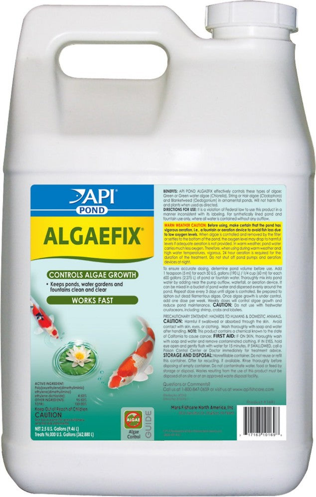2.5 gallon API Pond AlgaeFix Controls Algae Growth and Works Fast