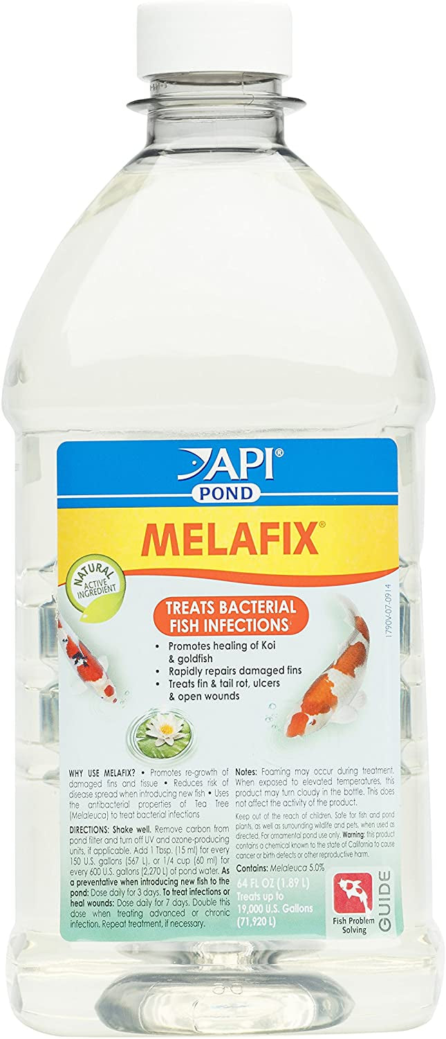 128 oz (2 x 64 oz) API Pond Melafix Treats Bacterial Infections for Koi and Goldfish