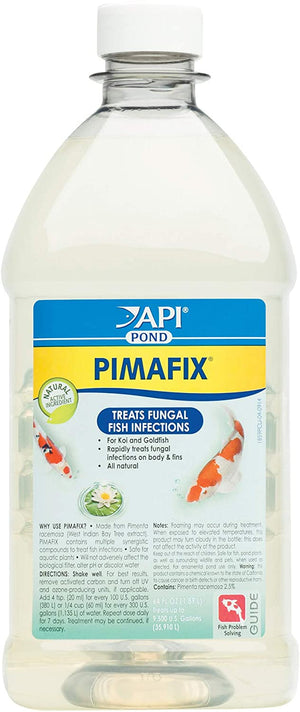 128 oz (2 x 64 oz) API Pond Pimafix Treats Fungal Fish Infections for Koi and Goldfish