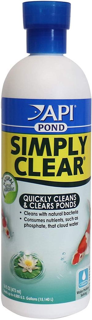 48 oz (3 x 16 oz) API Pond Simply-Clear with Barley Quickly Cleans and Clears Ponds