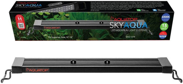 Aquatop SkyAqua LED Aquarium Light Fixture 6500K with 3 Position Toggle Switch - PetMountain.com