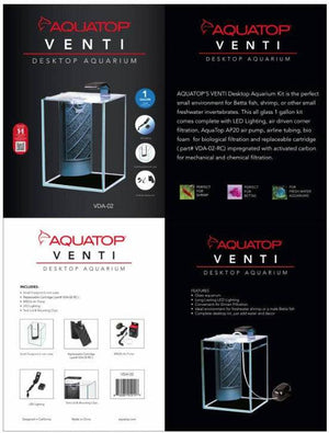 Aquatop Venti Desktop Aquarium Complete Kit - PetMountain.com