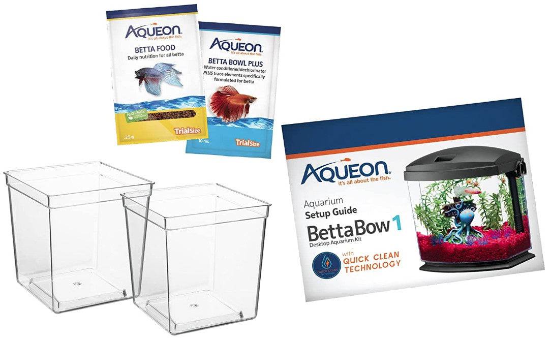 Aqueon BettaBow 1 with Quick Clean Technology Aquarium Kit Black - PetMountain.com