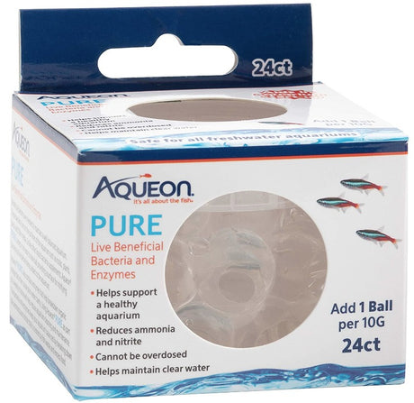 24 count Aqueon Pure Live Beneficial Bacteria and Enzymes for Aquariums