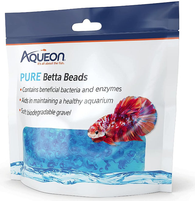 1 count Aqueon Pure Betta Beads Blue