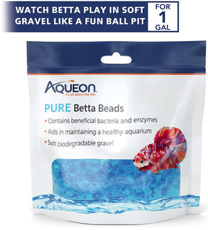 6 count Aqueon Pure Betta Beads Blue