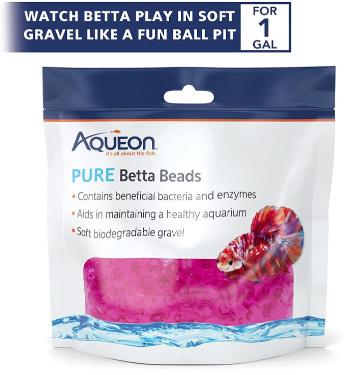 6 count Aqueon Pure Betta Beads Pink
