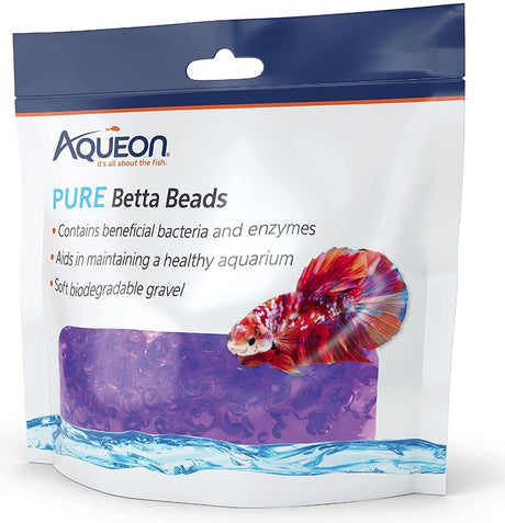 6 count Aqueon Pure Betta Beads Purple