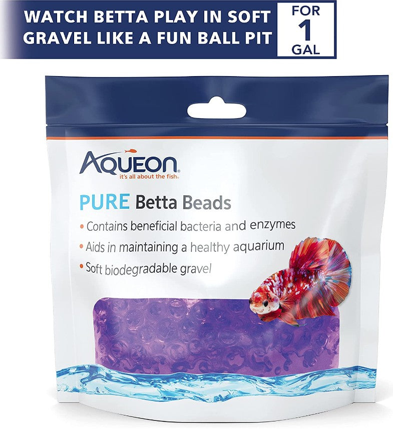 6 count Aqueon Pure Betta Beads Purple