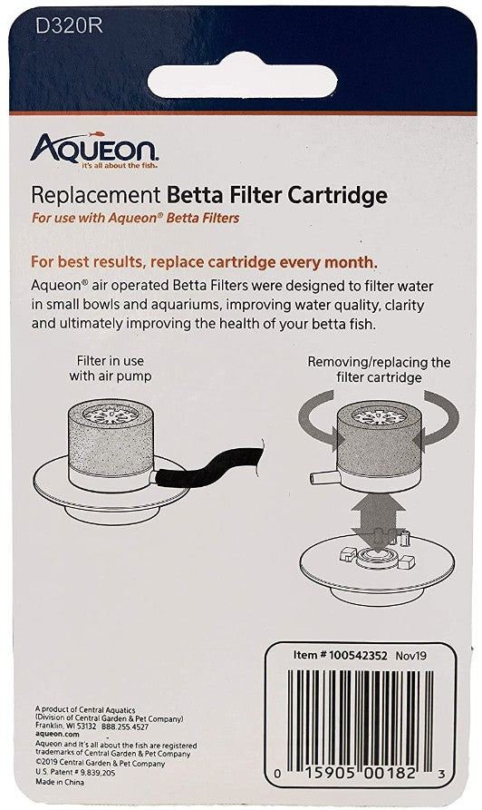 2 count Aqueon Replacement Betta Filter Cartridge