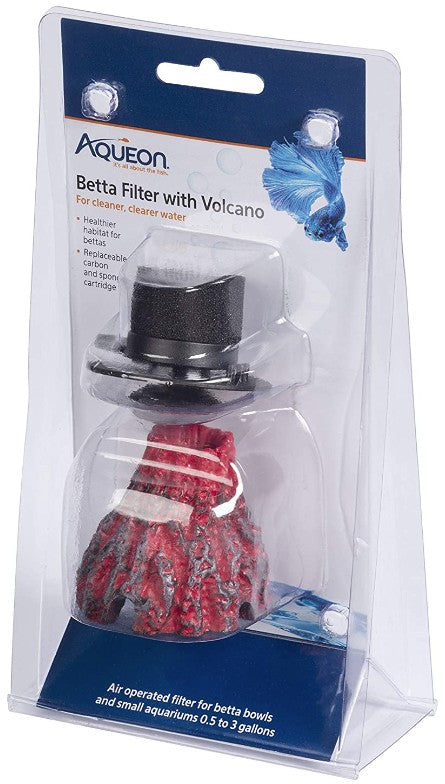 3 count Aqueon Betta Filter with Volcano
