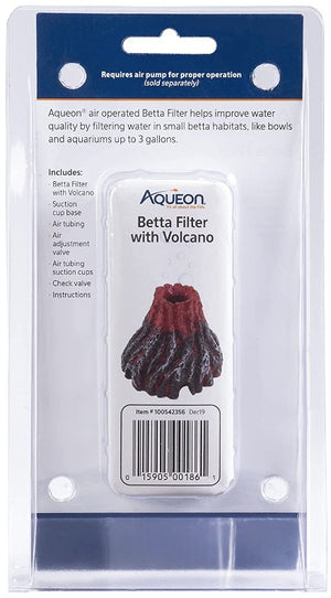 3 count Aqueon Betta Filter with Volcano