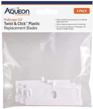 3 count Aqueon ProScraper 3.0 Twist and Click Plastic Replacement Blades