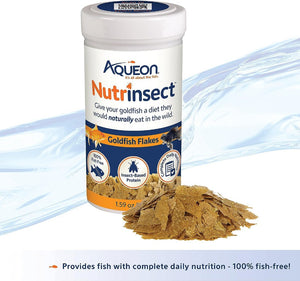 1.59 oz Aqueon Nutrinsect Goldfish Flakes