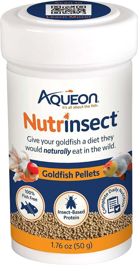 7.04 oz (4 x 1.76 oz) Aqueon Nutrinsect Goldfish Pellets