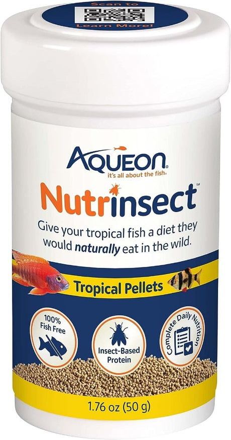 7.04 oz (4 x 1.76 oz) Aqueon Nutrinsect Tropical Pellets