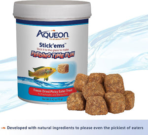 1.68 oz (4 x 0.42 oz) Aqueon Stick'ems Freeze Dried Picky Eater Treat for Fish