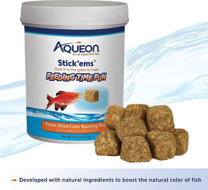 1.68 oz (4 x 0.42 oz) Aqueon Stick'ems Freeze Dried Color Boosting Treat for Fish