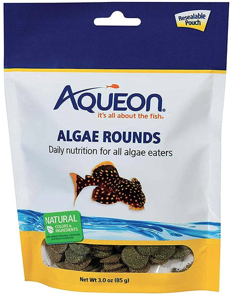 9 oz (3 x 3 oz) Aqueon Algae Rounds Fish Food