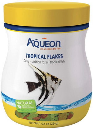 9.18 oz (9 x 1.02 oz) Aqueon Tropical Flakes Fish Food