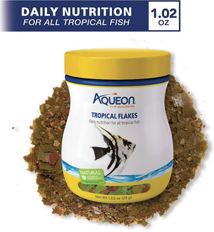 9.18 oz (9 x 1.02 oz) Aqueon Tropical Flakes Fish Food