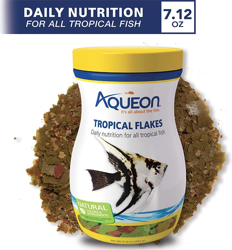 85.44 oz (12 x 7.12 oz) Aqueon Tropical Flakes Fish Food