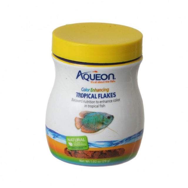 6.12 oz (6 x 1.02 oz) Aqueon Color Enhancing Tropical Flakes Fish Food