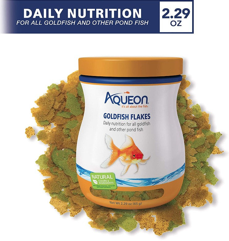6.87 oz (3 x 2.29 oz) Aqueon Goldfish Flakes Daily Nutrition for All Goldfish and Other Pond Fish