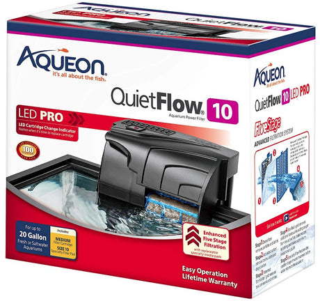 Aqueon QuietFlow LED Pro Aquarium Power Filter - PetMountain.com