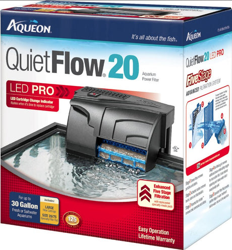 Aqueon QuietFlow LED Pro Aquarium Power Filter - PetMountain.com