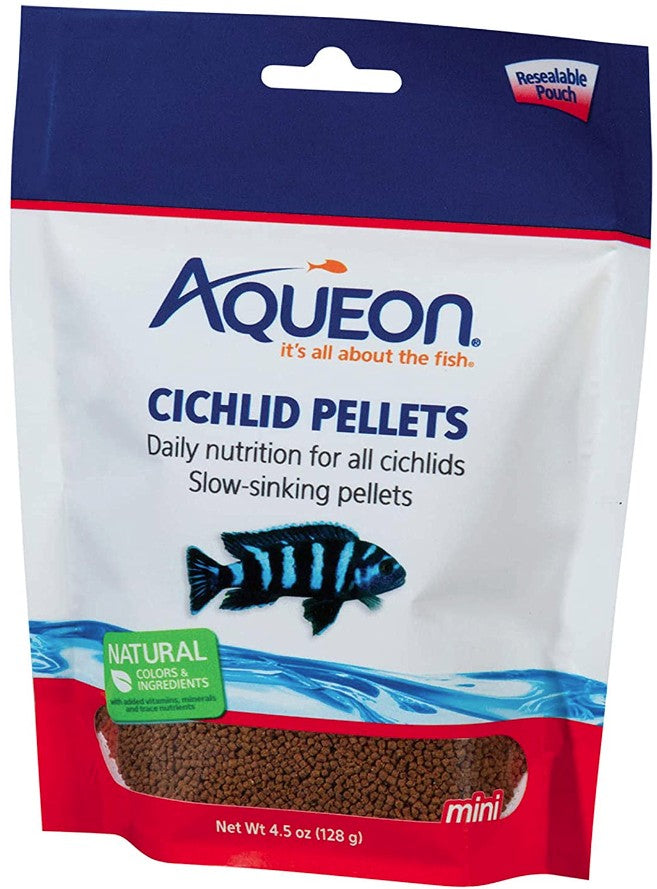 13.5 oz (3 x 4.5 oz) Aqueon Mini Cichlid Food Pellets